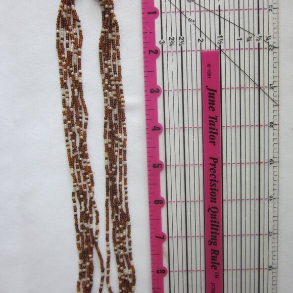 Honey and Cream Beaded Necklace - Picture 4 of 4